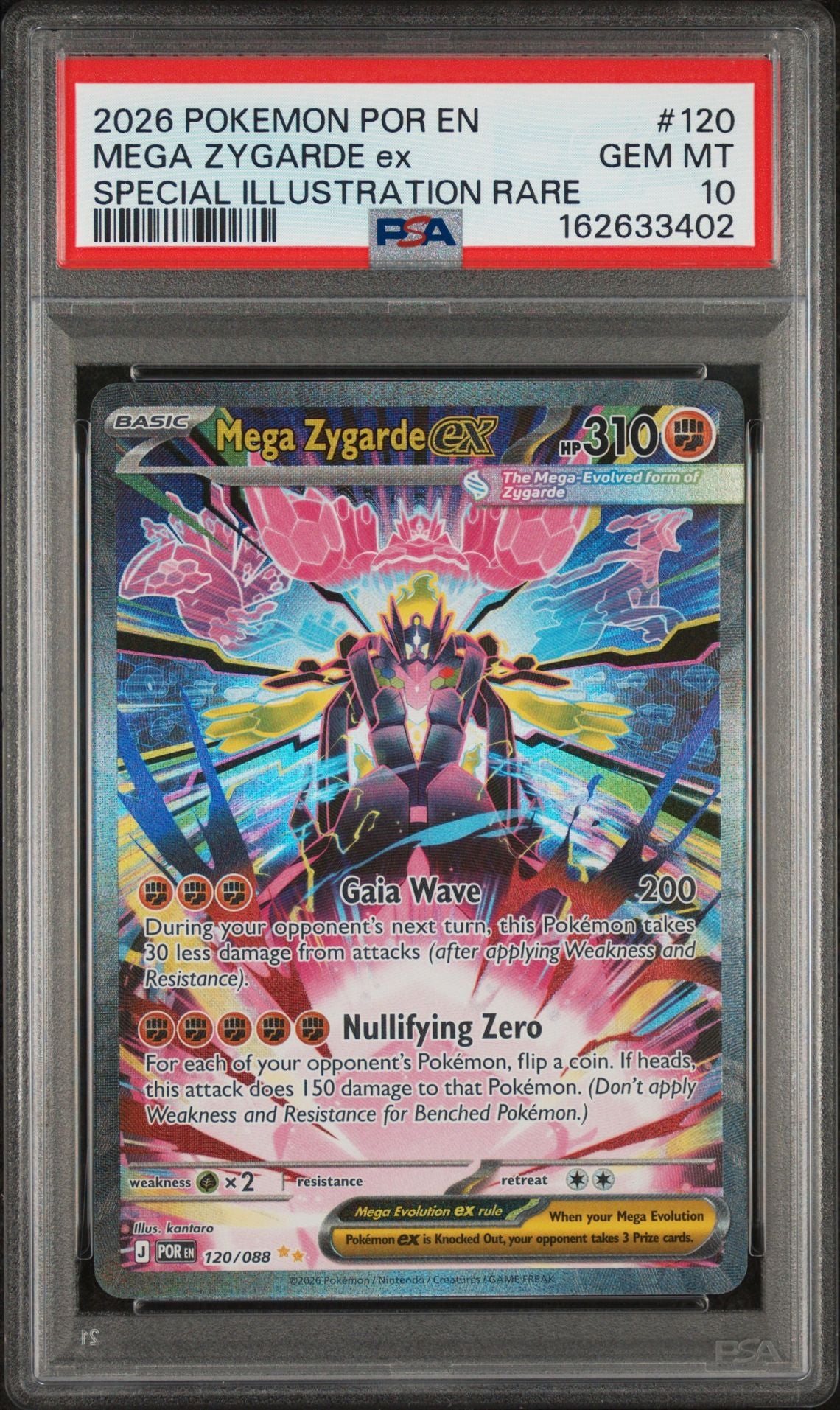 Mega Zygarde ex Pokemon Card (Perfect Order 120/088) SIR - GEM MINT PSA 10