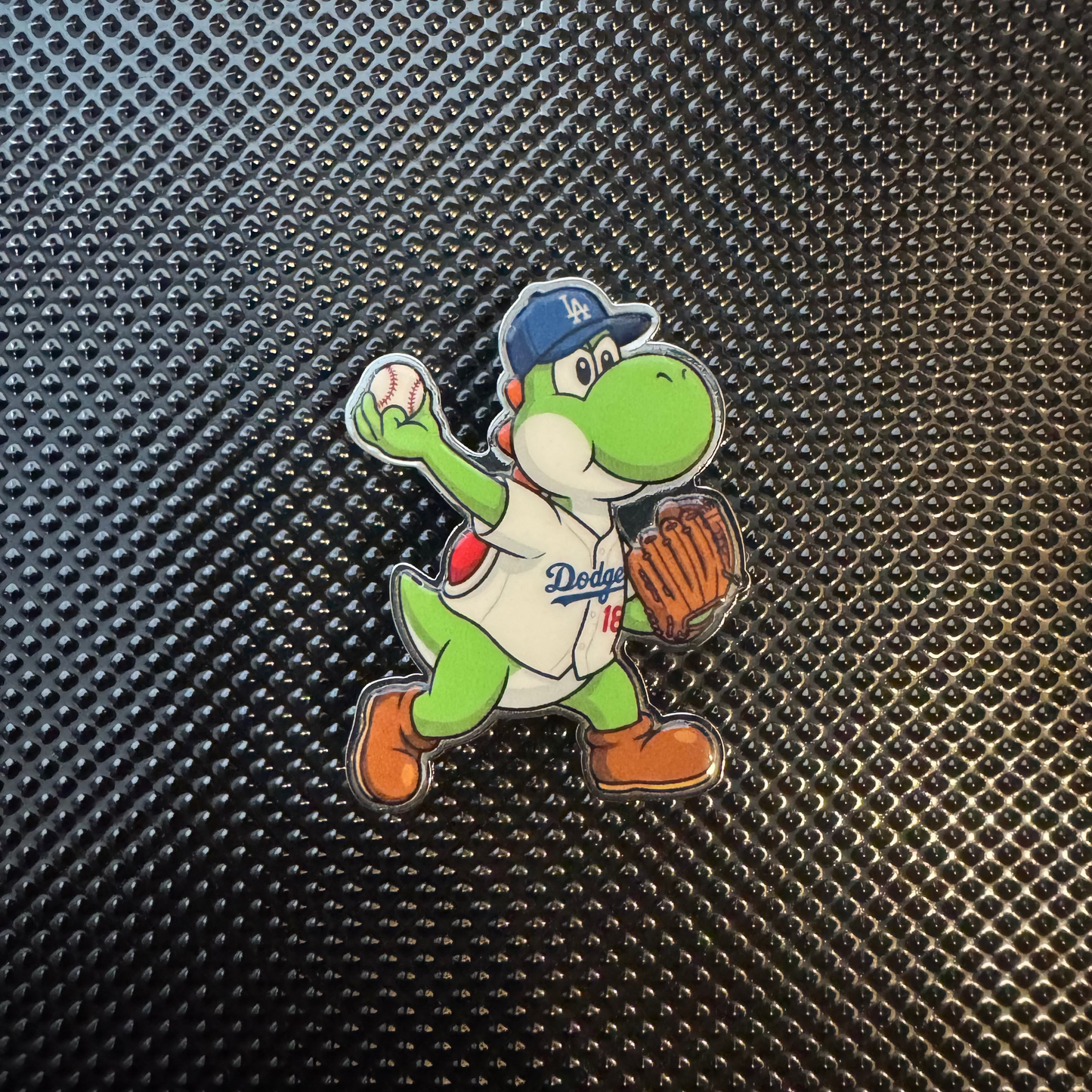 Pitching Yoshi x Dodgers Baseball Pin