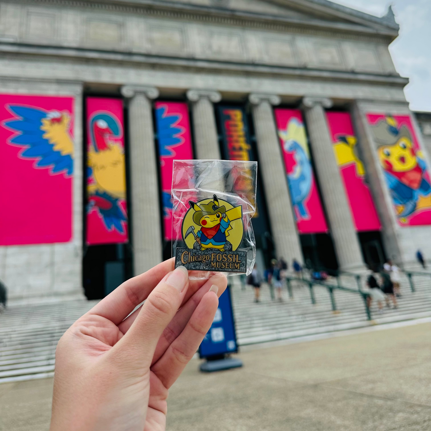 Chicago Fossil Museum Pikachu Pin