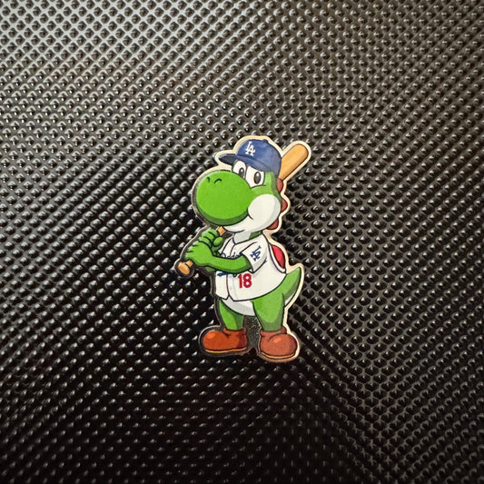 Batting Yoshi x Dodgers Baseball Pin