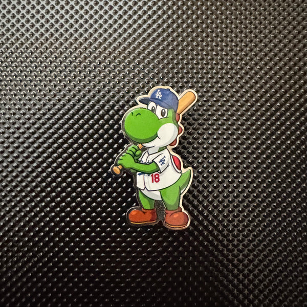Batting Yoshi x Dodgers Baseball Pin