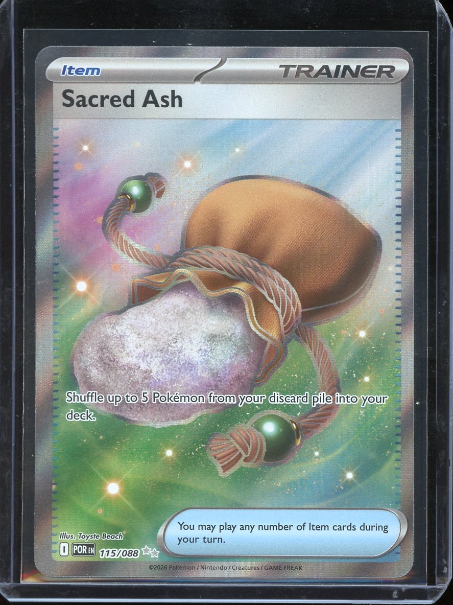 Sacred Ash Pokemon Card (Perfect Order 115/088) Full Art