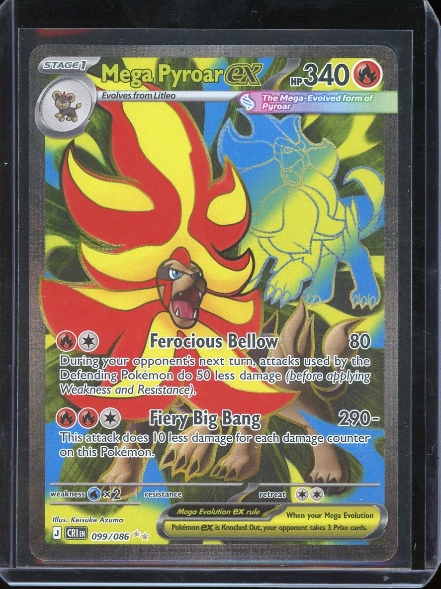 Mega Pyroar ex Pokemon Card (Chaos Rising 099/086) Full Art