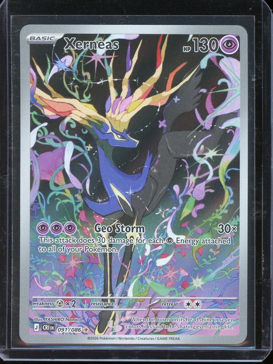 Xerneas Pokemon Card (Chaos Rising 091/086) Illustration Rare