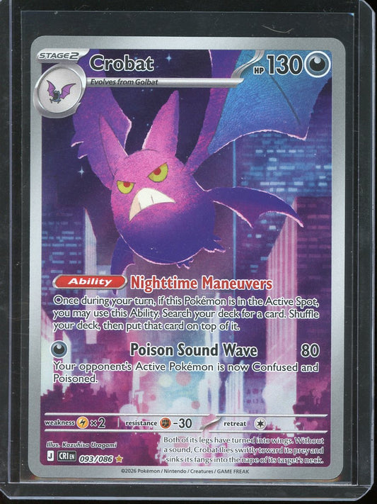 Crobat Pokemon Card (Chaos Rising 093/086) Illustration Rare