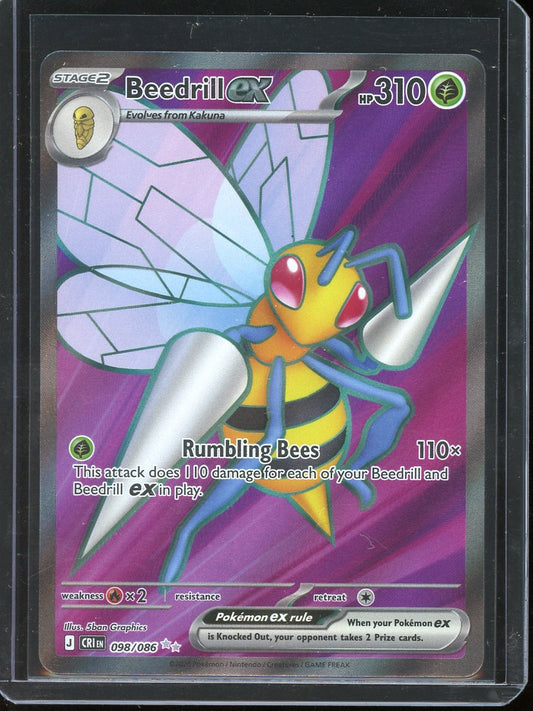 Beedrill ex Pokemon Card (Chaos Rising 098/086) Full Art